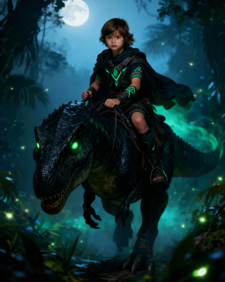 🦖 NIGHT DINO T-REX RIDER
