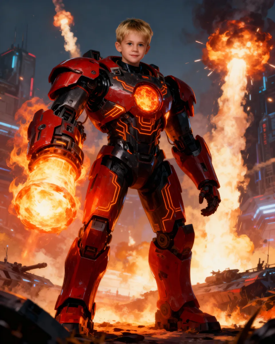 🤖 RED MECHA GUARDIAN