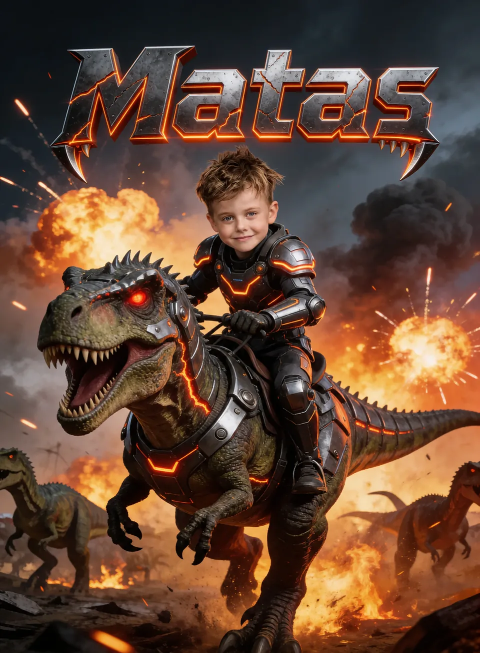 🦖 FIRE DINO T-REX RIDER