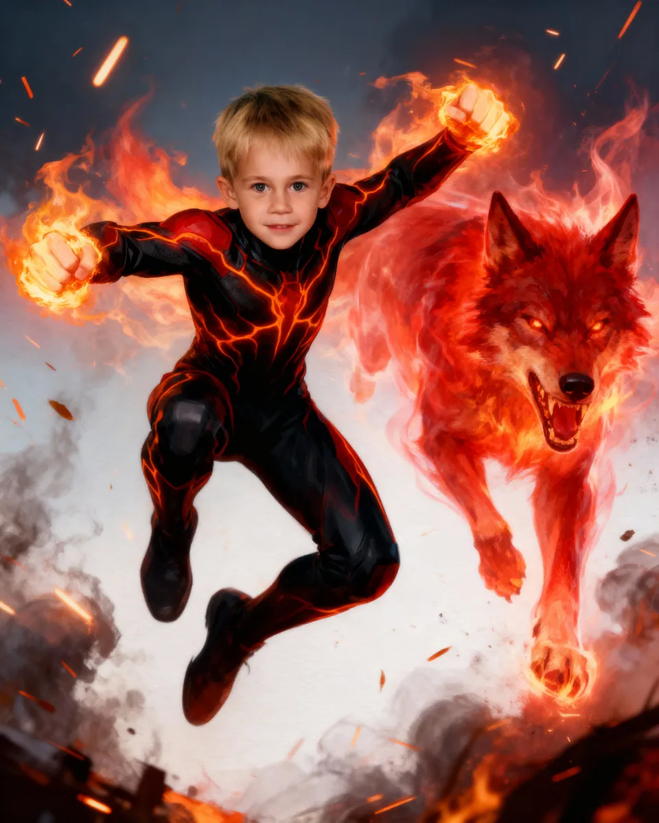 🐺 FIRE WOLF HERO